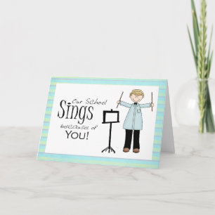 Male Music Teacher Appreciation Thank You Card