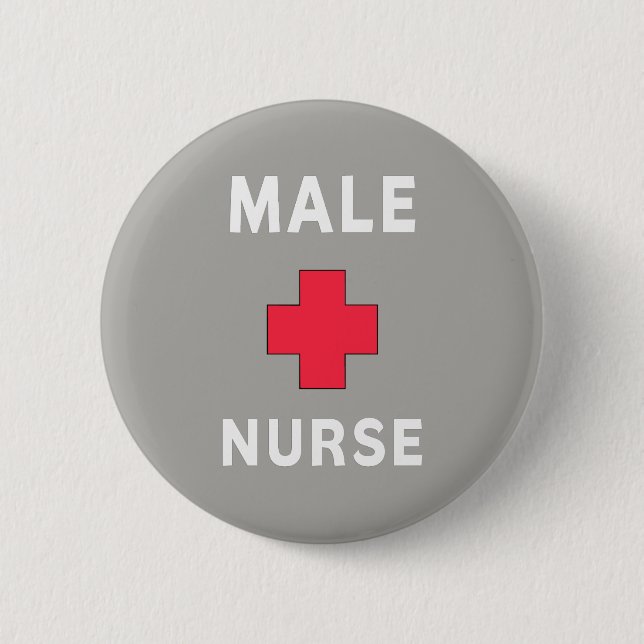Male Nurse 6 Cm Round Badge (Front)