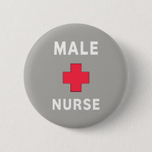 Male Nurse 6 Cm Round Badge