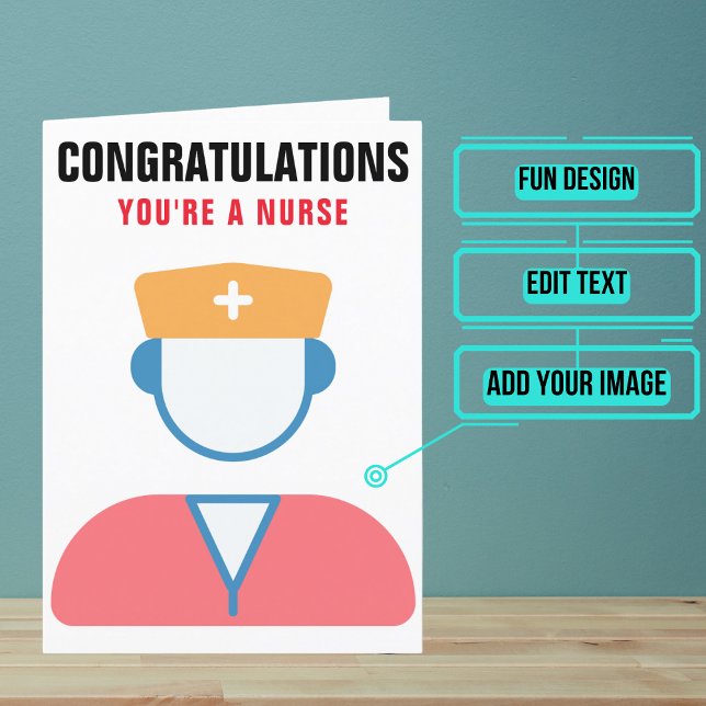 Male Nurse Graduation Congratulations Card (This card that is perfect for a nurse graduate.)