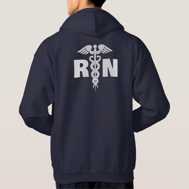 Male Nurse Navy Blue Mens  Hoodie (Back)