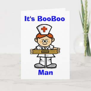 Male Nurse Red Hair Greeting Card to Customize