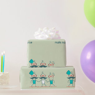 Male Nurse Wrapping Paper
