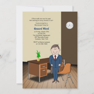 Male Office/School Employee Retirement Invitation