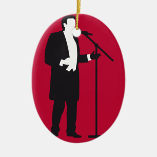 male opera singer ceramic tree decoration