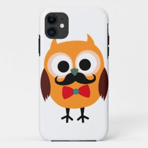 Male Owl with Black Moustache iPhone 11 Case