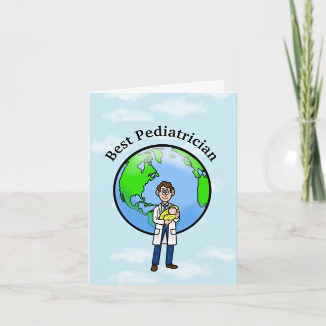 Male Paediatrician Doctor Greeting Card (Front)