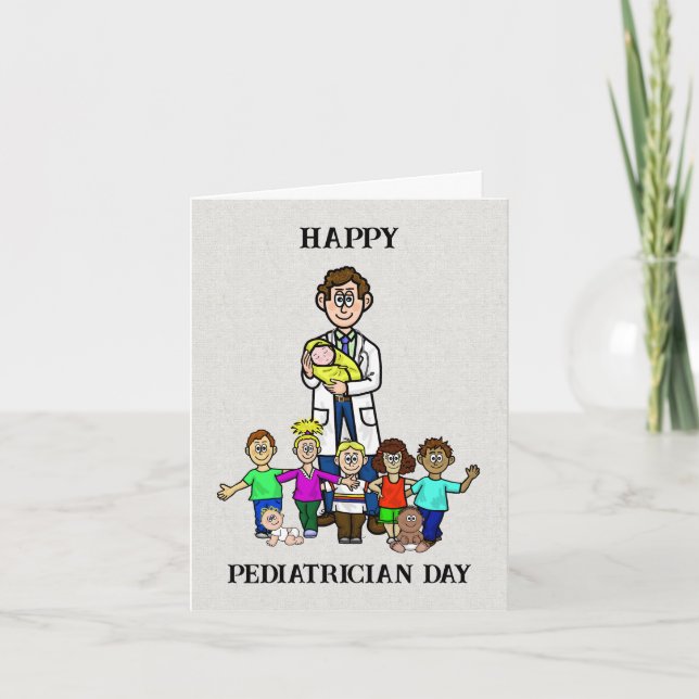 Male Paediatrician Thank You Card (Front)