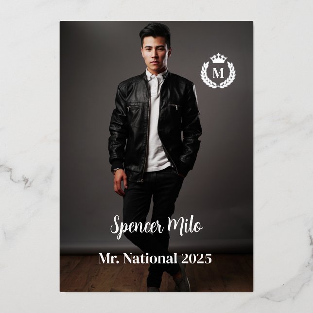 Male Pageant Autograph Card (Front)