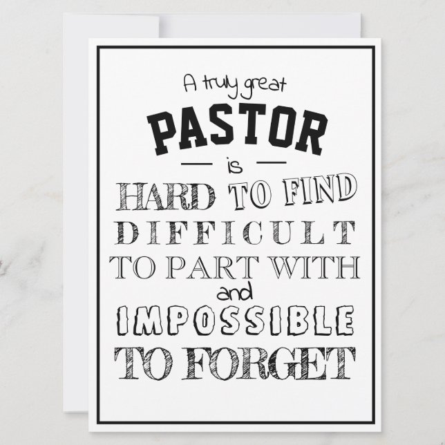 Male Pastor Appreciation Thank you Gift Card (Front)