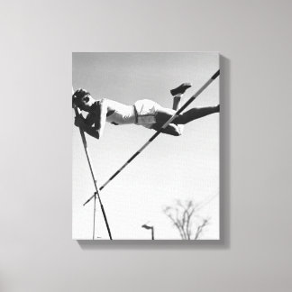 Male Pole Vaulter Canvas Print