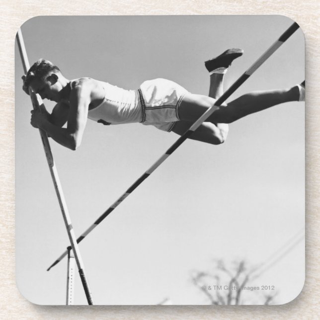 Male Pole Vaulter Coaster (Front)