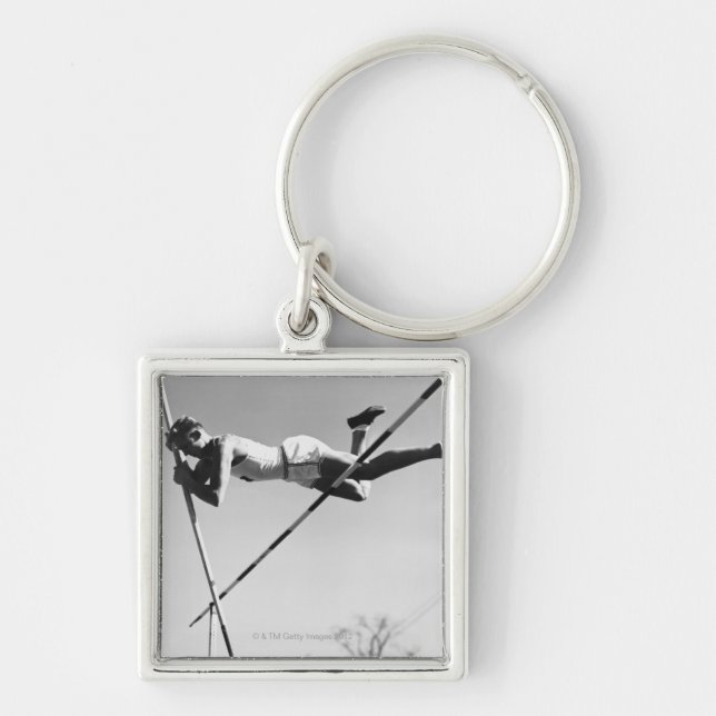Male Pole Vaulter Key Ring (Front)