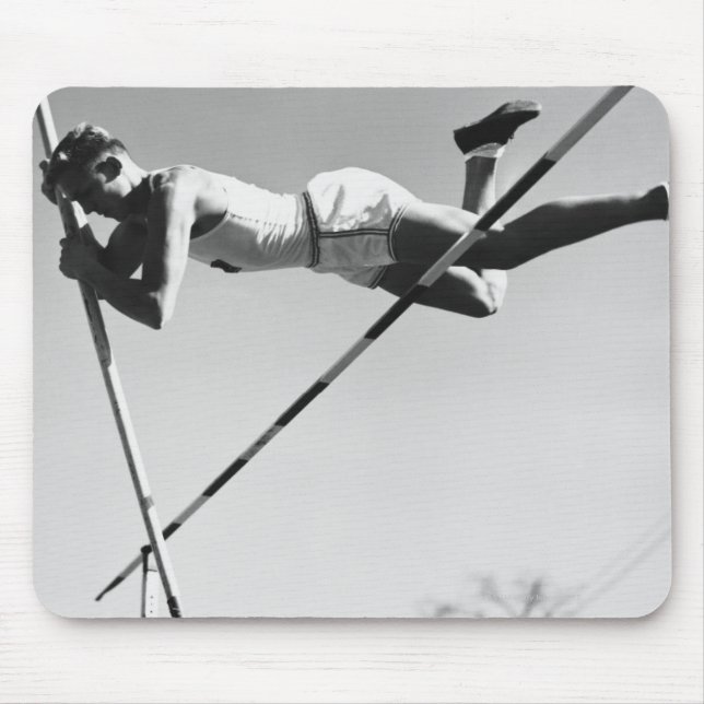 Male Pole Vaulter Mouse Mat (Front)