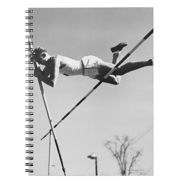 Male Pole Vaulter Notebook (Front)