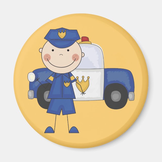 Male Police Officer Tshirts and Gifts Magnet (Front)