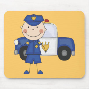 Male Police Officer Tshirts and Gifts Mouse Mat