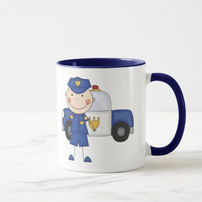 Male Police Officer Tshirts and Gifts Mug (Right)