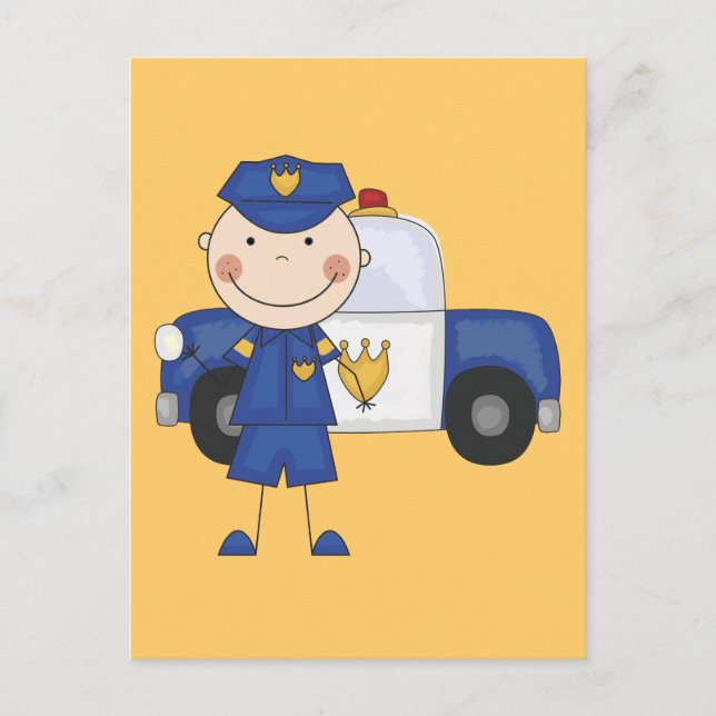 Male Police Officer Tshirts and Gifts Postcard (Front)