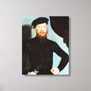Male Portrait - Cranach the Younger - c1564 Canvas Print