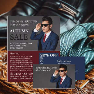 Male Pose, Men's Clothing Store Advertising Flyer