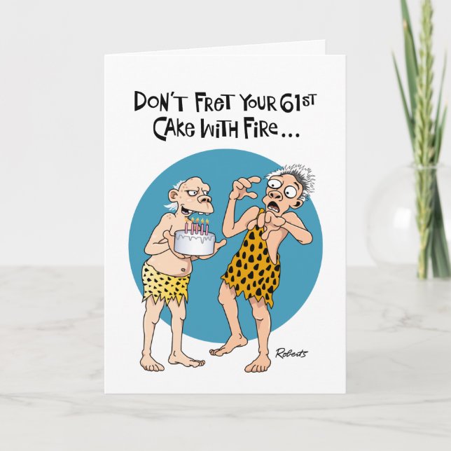 Male Reassurance 61st Birthday Card (Front)