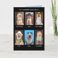 Male Relative Funny Dogs Birthday Card