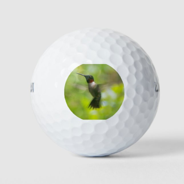 Male Ruby Throat Hummingbird Golf Balls (Front)