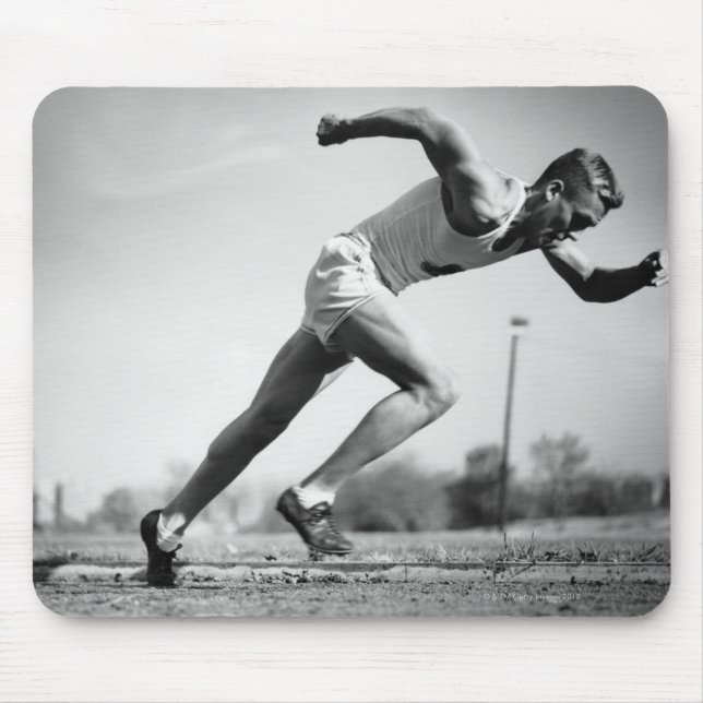 Male Runner Mouse Mat (Front)