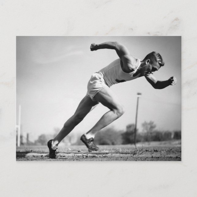 Male Runner Postcard (Front)