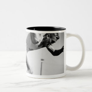 Male Runner Two-Tone Coffee Mug