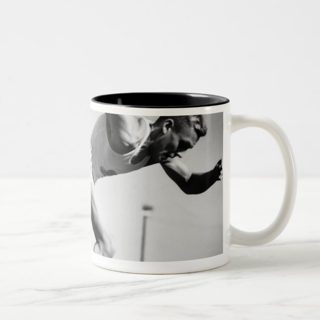 Male Runner Two-Tone Coffee Mug (Right)