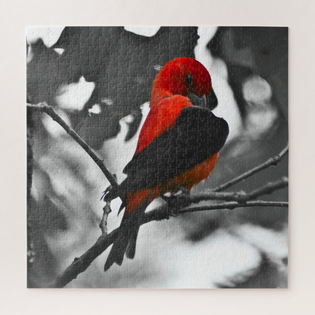 Male Scarlet Tanager Jigsaw Puzzle (Vertical)