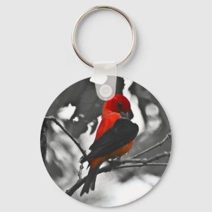 Male Scarlet Tanager Key Ring