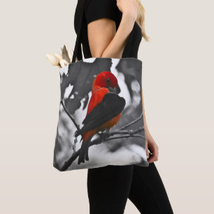 Male Scarlet Tanager Tote Bag