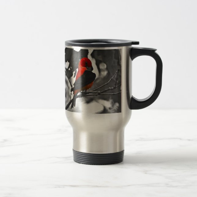 Male Scarlet Tanager Travel Mug (Right)