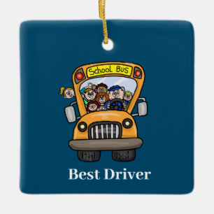 Male School Bus Driver Ornament