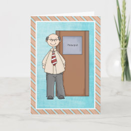 Male School Principal Appreciation Thank You Card