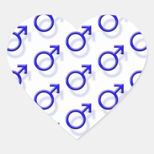 Male Sex-Symbol Heart Sticker