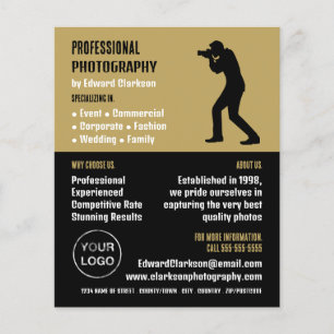 Male Silhouette, Photographer, Photography Hire Flyer