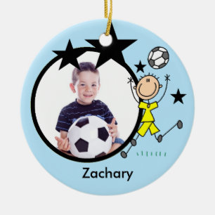 Male Soccer Star Keepsake Ornament