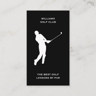 Male Sport Coach Social Media Golf Pro Instructor Business Card