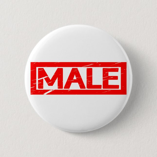 Male Stamp 6 Cm Round Badge (Front)