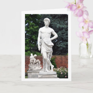 Male Statue, Hampton Court Gardens, England Card