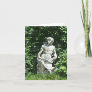 Male Statue Photo Folded Note Card