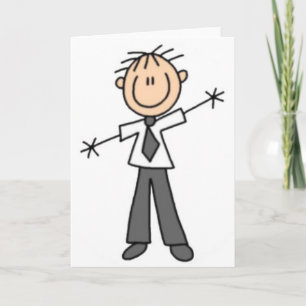 Male Stick Figure All Occasion Add Your Greeting Card