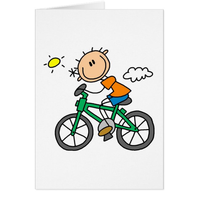 Male Stick Figure Bicyclist Tshirts and gifts (Front)