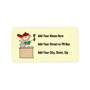 Male Stick Figure Cook Label