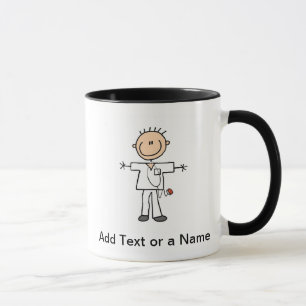 Male Stick Figure Nurse T-shirts and Gifts Mug