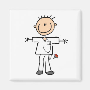 Male Stick Figure Nurse Tshirts and Gifts Magnet